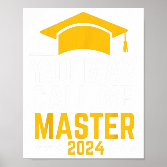 Kan kalla mig Master 2024 Masters i Studenten Poster (Framsidan)