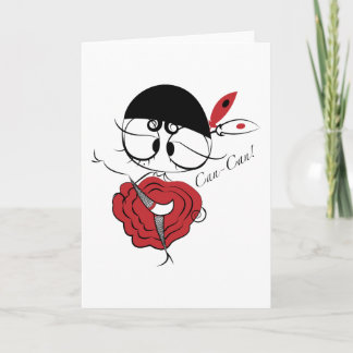 Kan-Kan-dansare-flicka Kort