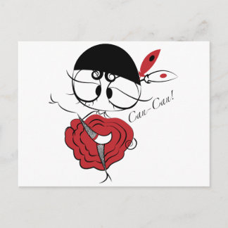 Kan-Kan-dansare-flicka Vykort