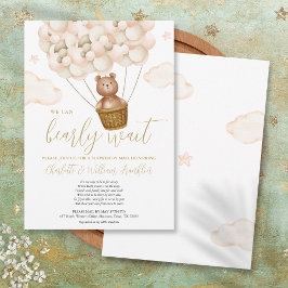 Kan knappt vänta Baby Shower via post Långdistans Inbjudningar