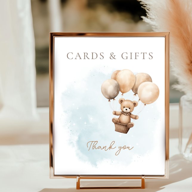 Kan knappt vänta Neutrala Baby Shower Bordsskylt Poster (Bearly Wait Baby Shower Tabletop Sign)