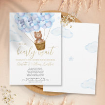 Kan knappt vänta Pojke Babyshower via post Långdis