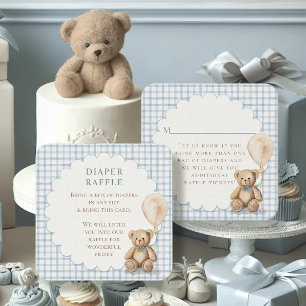 Kan knappt vänta Teddybjörn blöjor Pojke Babyfiran Tilläggskort