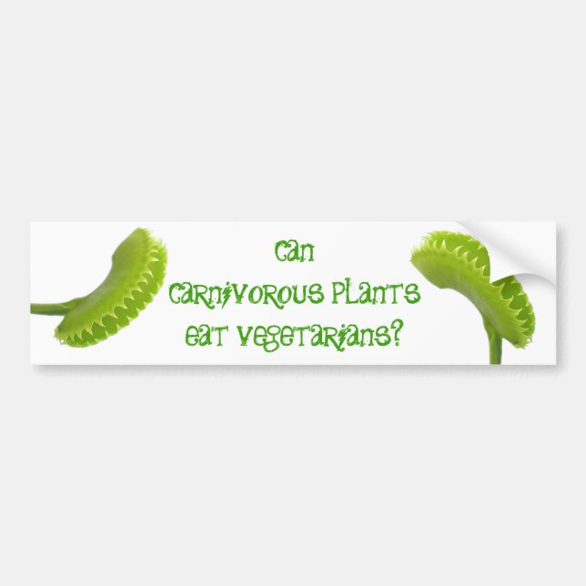 Kan köttätande växter äta vegetarianer? bildekal (Framsidan)