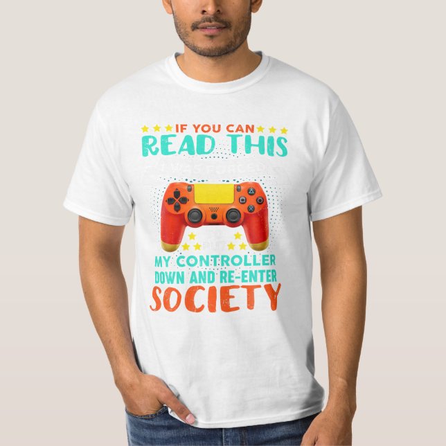 Kan läsa det här fantastiska videospelet t shirt (Framsida)
