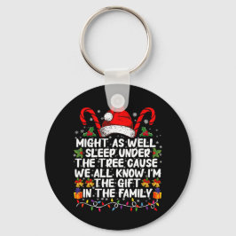 Kan lika gärna sova under julgåvan i Träd Nyckelring