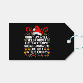 Kan lika gärna sova under julgåvan i Träd Presentetikett