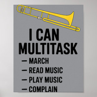 Kan Multitaska Roligt Marscherande Musikkorps Pres Poster