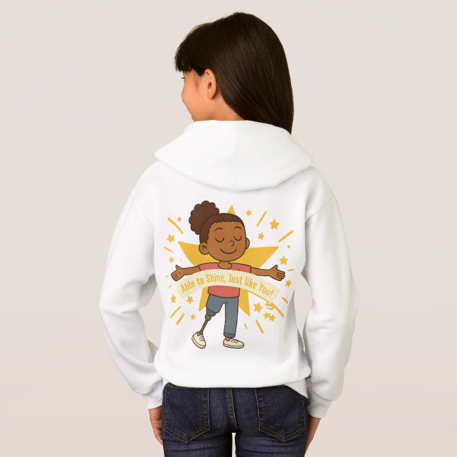 Kan skina, precis som du Kids Pullover Hoodie. T Shirt (Hel baksida)