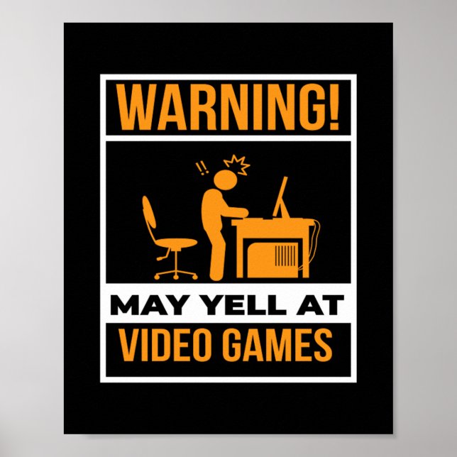 Kan skrika vid videospel poster (Framsidan)
