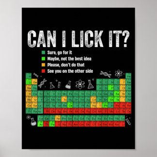 Kan slicka periodiska systemet Rolig vetenskapslär Poster