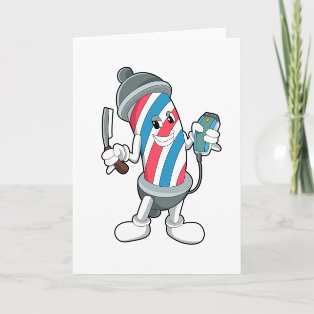 Kan som frisör med rakkniv kort (Framsida)