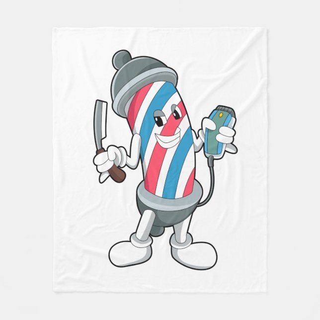 Kan som Hairdresser med Razor Fleecefilt (Framsidan)