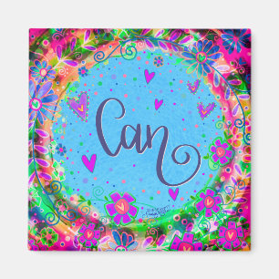 Kan Söt Roligt Blommigt Modern inspiration Magnet