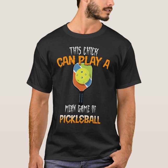 Kan spela ett Elak spel av Pickleball Sarcastic Jo T Shirt (Framsida)