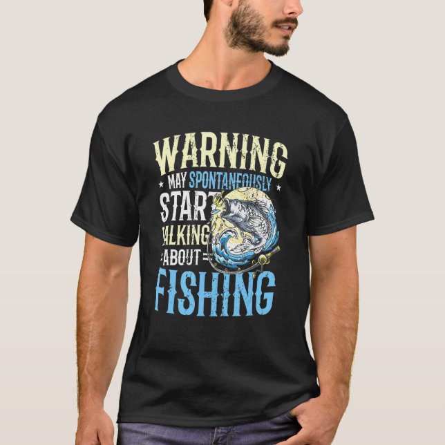 Kan Spontant Börja Prata Om Fiskeklubb T Shirt (Framsida)