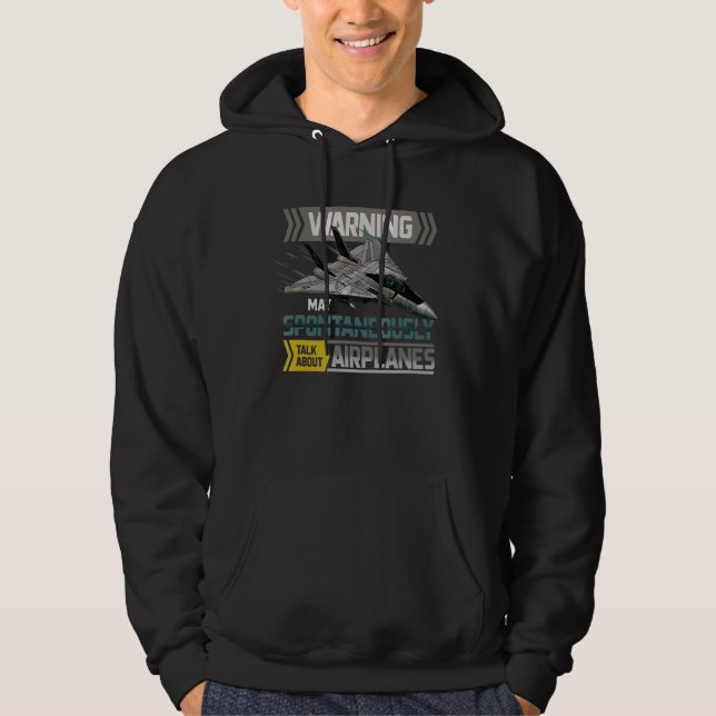 Kan spontant prata om flygplan, flyg P Hoodie (Framsida)
