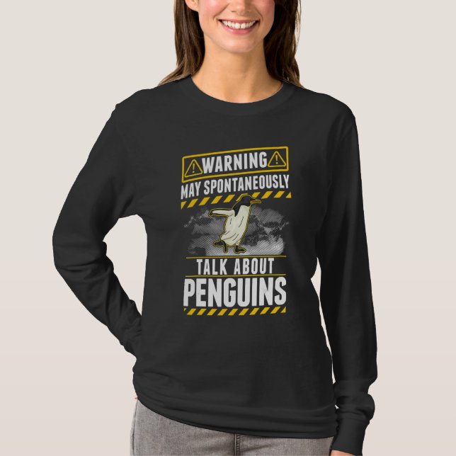 Kan spontant prata om pingviner t shirt (Framsida)