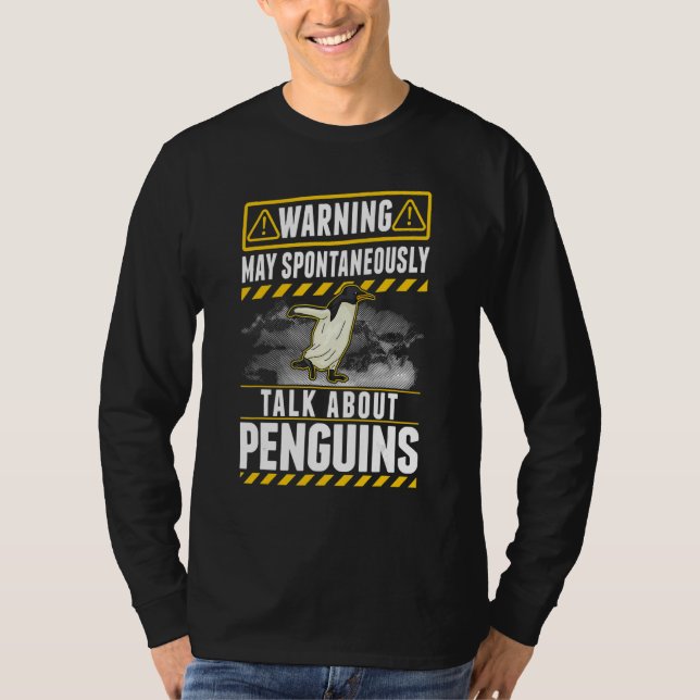 Kan spontant prata om pingviner t shirt (Framsida)