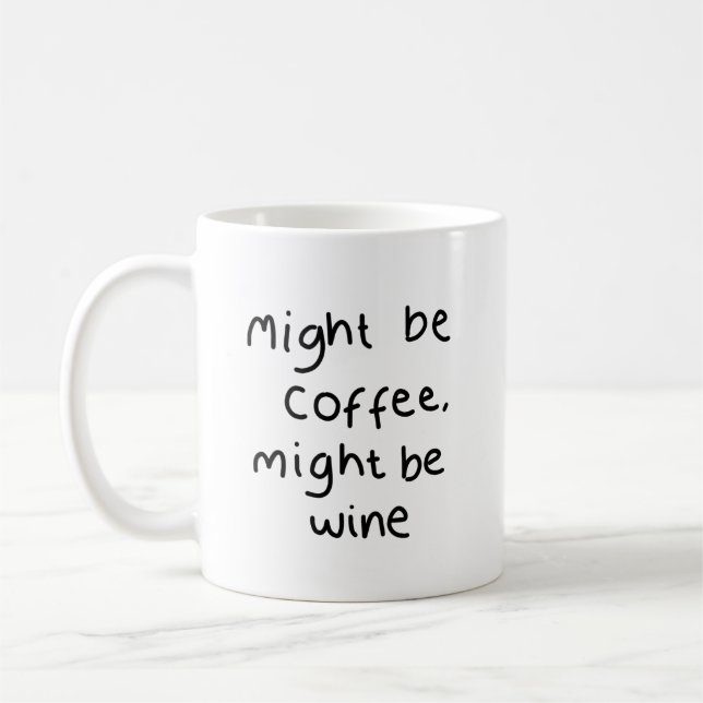Kan vara kaffe, kanske är vin Mugg? Kaffemugg (Vänster)