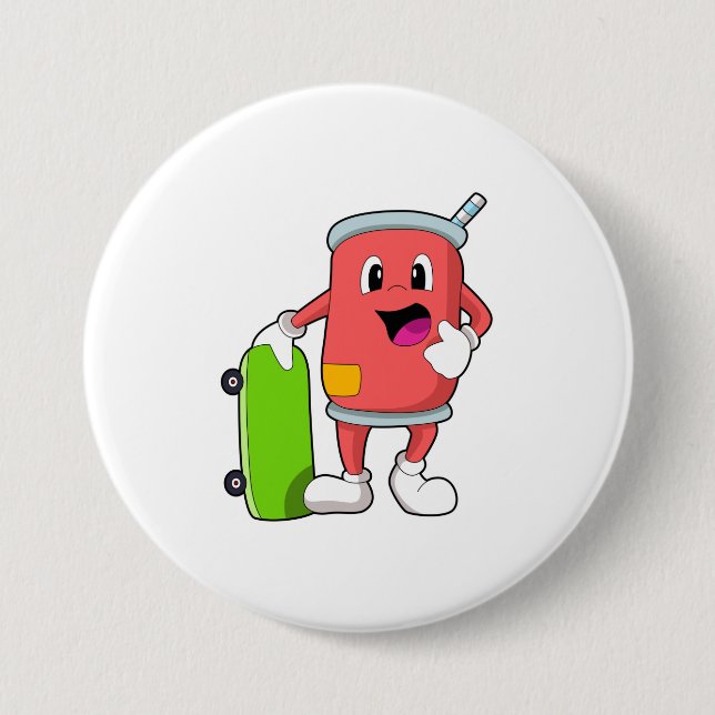 Kan vara Skater med Skateboard Knapp (Framsida)