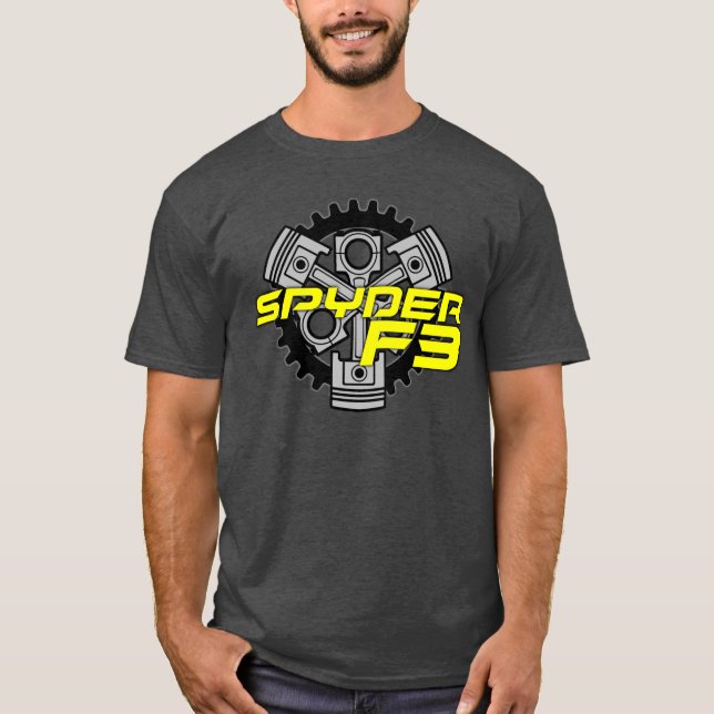 Kan vara Spyder F3"Three Piston" Shirt T (Framsida)