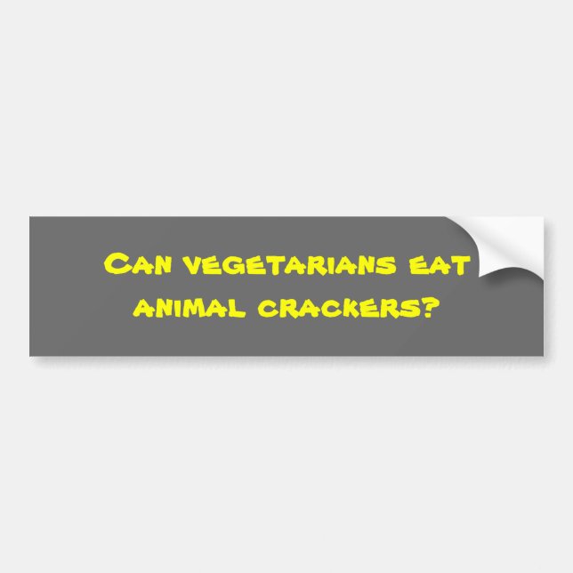 Kan vegetarian äta djura smällare? bildekal (Framsidan)