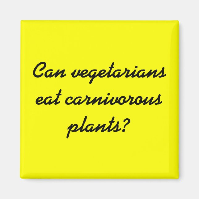 Kan vegetarianer äta köttätande växter? magnet (Framsidan)