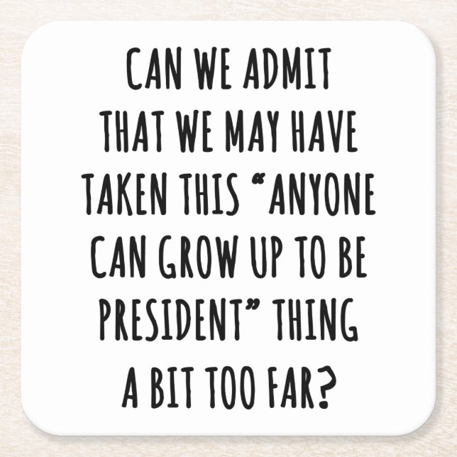 Kan vi erkänna underlägg papper kvadrat (Framsidan)