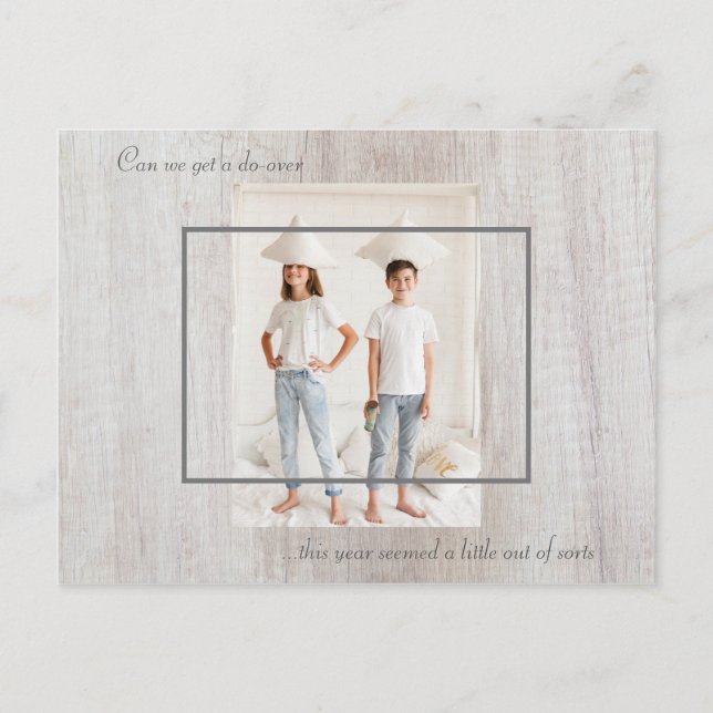 Kan vi få en Do-over-Juli-Chic-Wood-foto Vykort (Framsida)