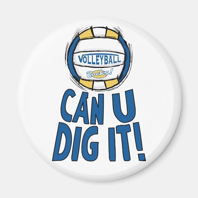 Kan vi Gräva det Volleyball Blue Guld? Magnet (Framsidan)