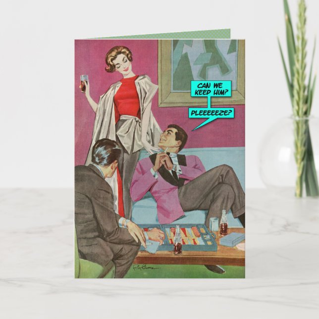 Kan vi hålla honom? [roligt hälsningkort] kort (Framsida)