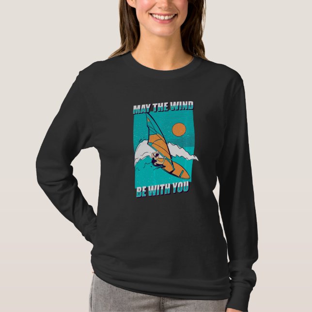 Kan Vinden vara med dig Vinge som surfar vid Vinge T Shirt (Framsida)