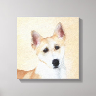 Kanaanfärgning - Cute Original Hund Canvastryck