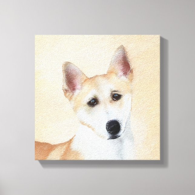 Kanaanfärgning - Cute Original Hund Canvastryck (Framsida)