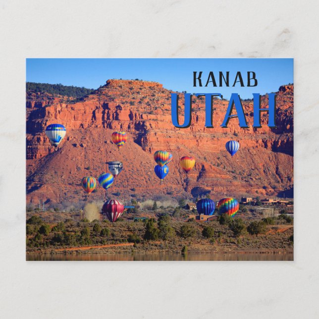 Kanab Utah Ballongfestival Vykort (Framsida)