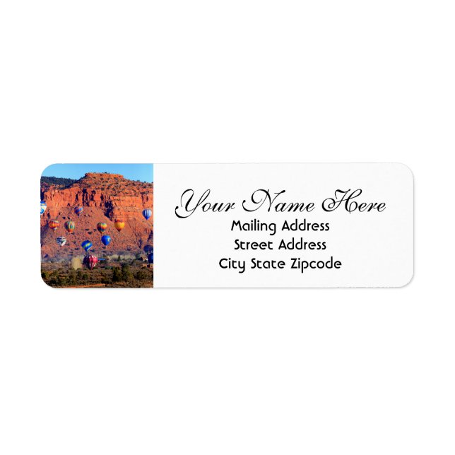 Kanab Utah Luftballongs Returadress Returadress Etikett (Framsidan)