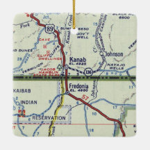 Kanab Utah Retro Karta