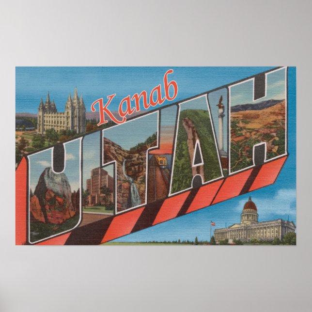 Kanab, UtahLarge Brev ScenesKanab, UT Poster (Framsidan)