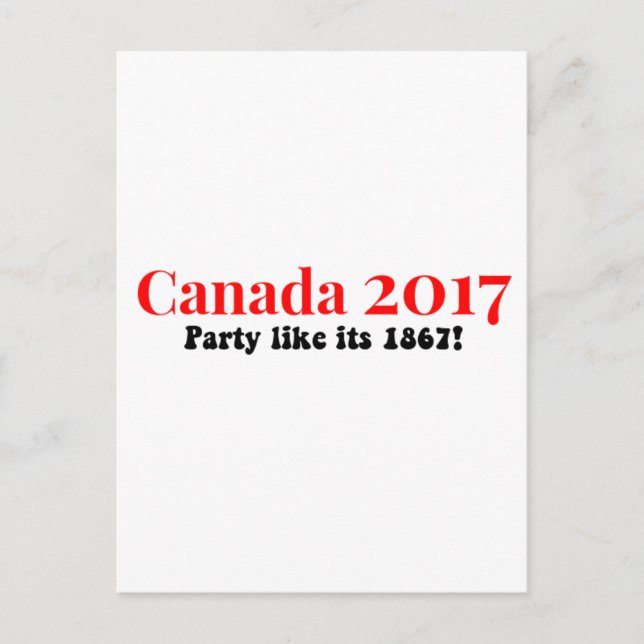 Kanada 150 år 2017 Party som 1867 Vykort (Framsida)