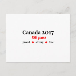 Kanada 150 år 2017 Stolt och Fri Vykort