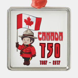 Kanada 150-årsdagen julgransprydnad metall