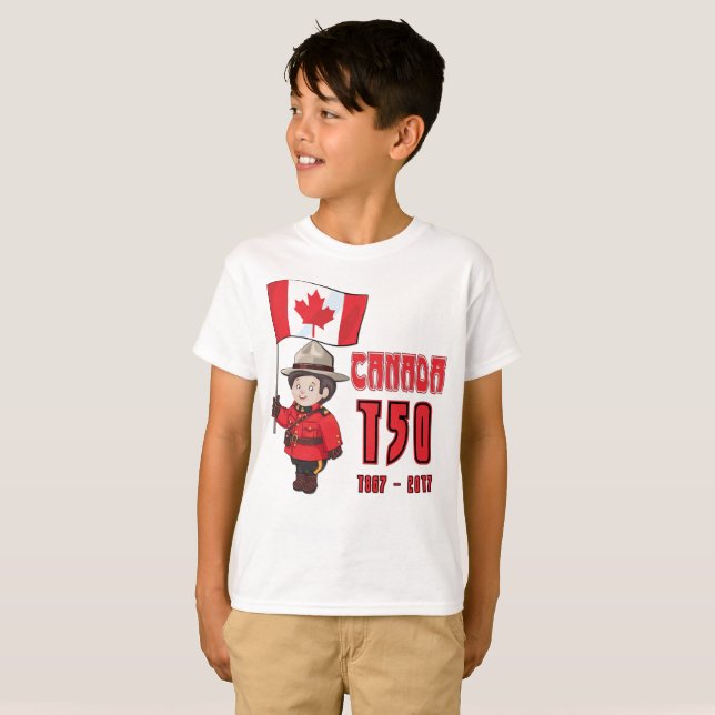 Kanada 150-årsdagen t-shirt (Hel framsida)