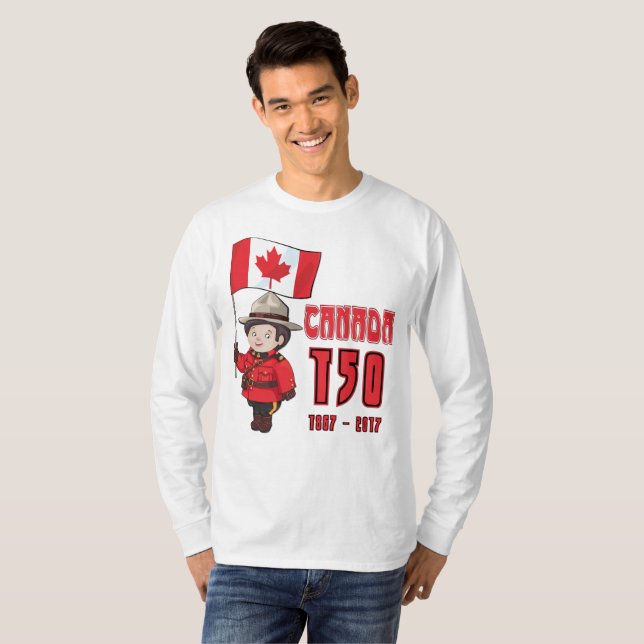 Kanada 150-årsdagen t-shirt (Hel framsida)