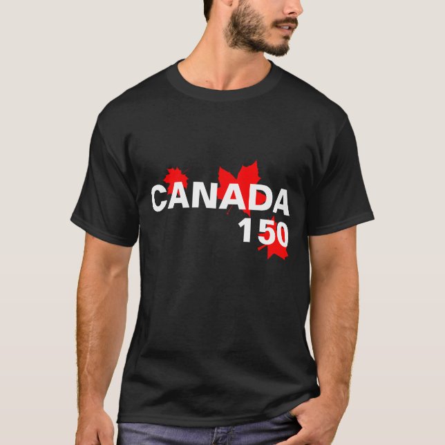 Kanada 150-årsjubileum 1-av-ett-slag t-shirt (Framsida)