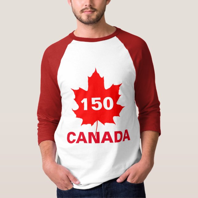 Kanada 150-årsjubileum 1-av-ett-slag tee shirt (Framsida)