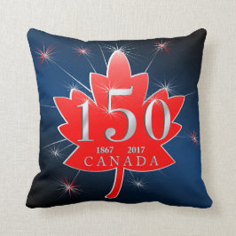 Kanada 150 födelsedag firandelönnlöv kudde