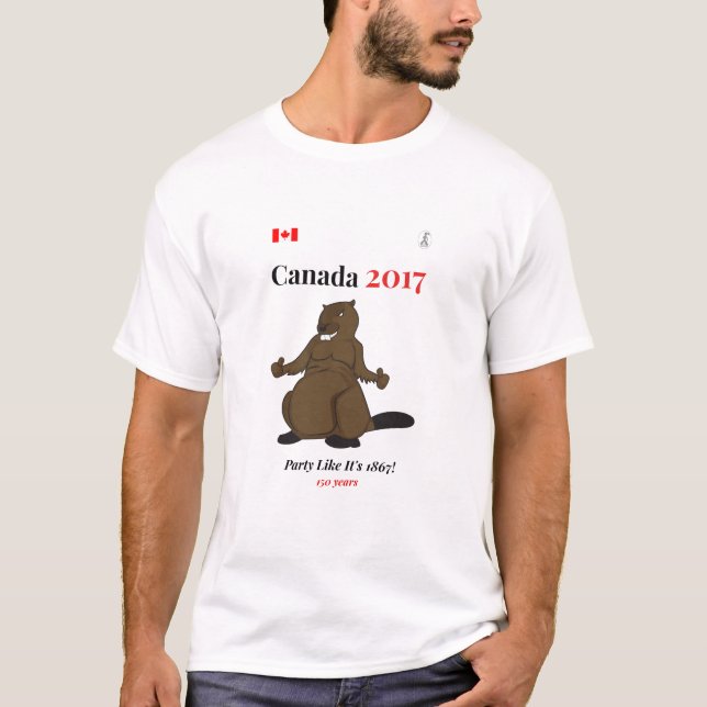 Kanada 150 i 2017 party 1867 t shirt (Framsida)
