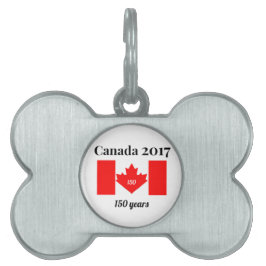 Kanada 150 i hjärtaflagga 2017 namnbricka husdjur