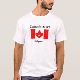 Kanada 150 i hjärtaflagga 2017 t-shirt
